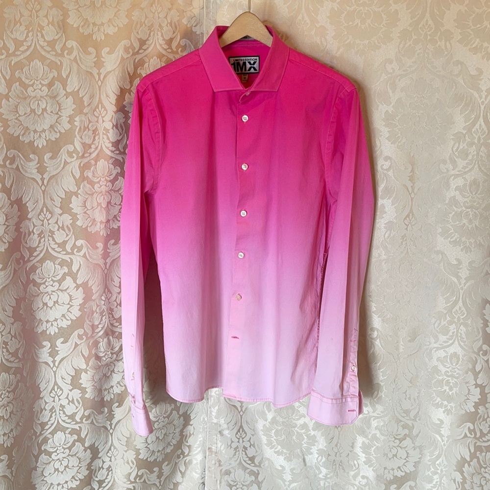 Express Pink Gradient Button Down Shirt 1MX LTD